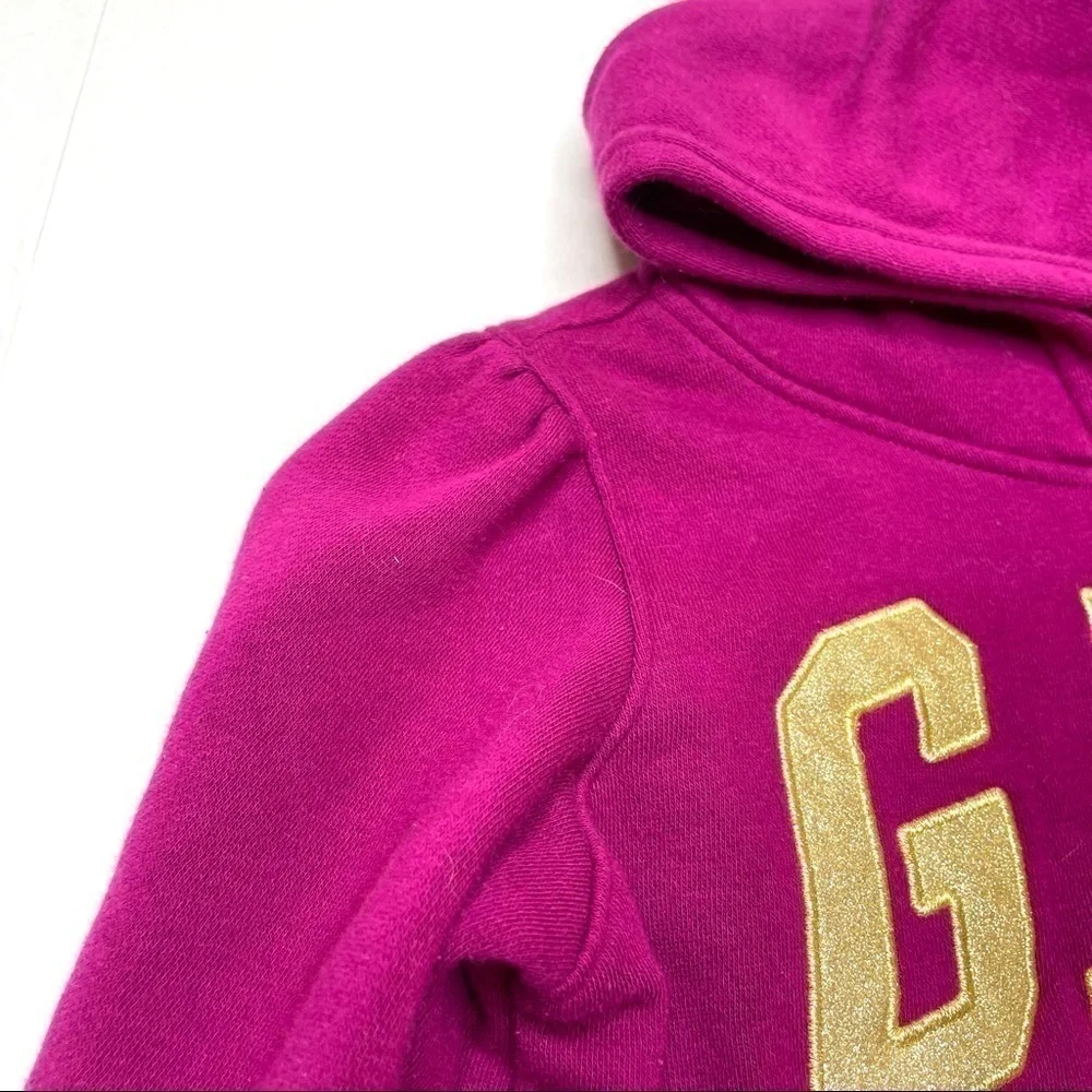 Gap Kids Logo Hoodie In Burgundy And Gold